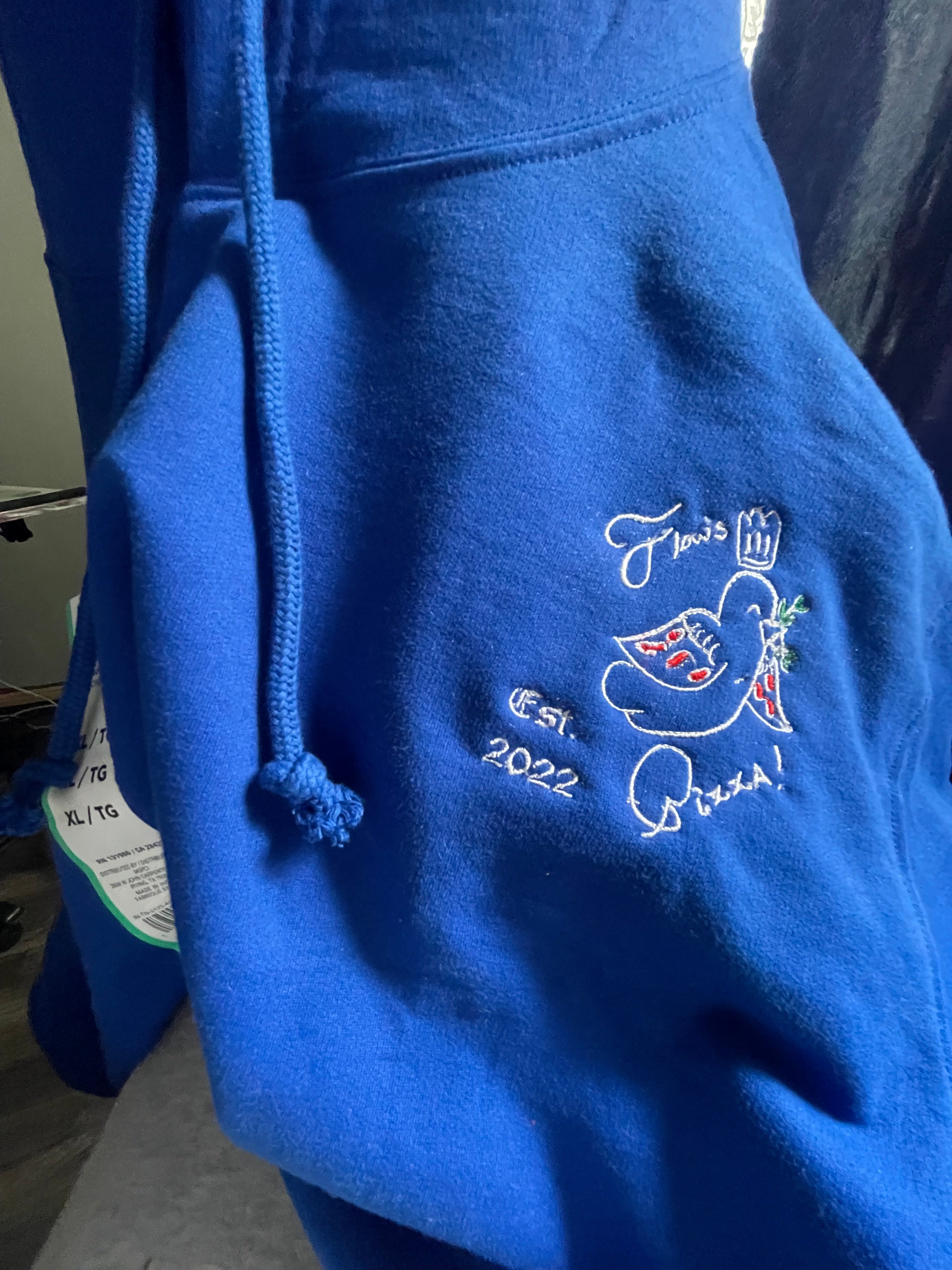 Flows Pizza Blue Hoodie