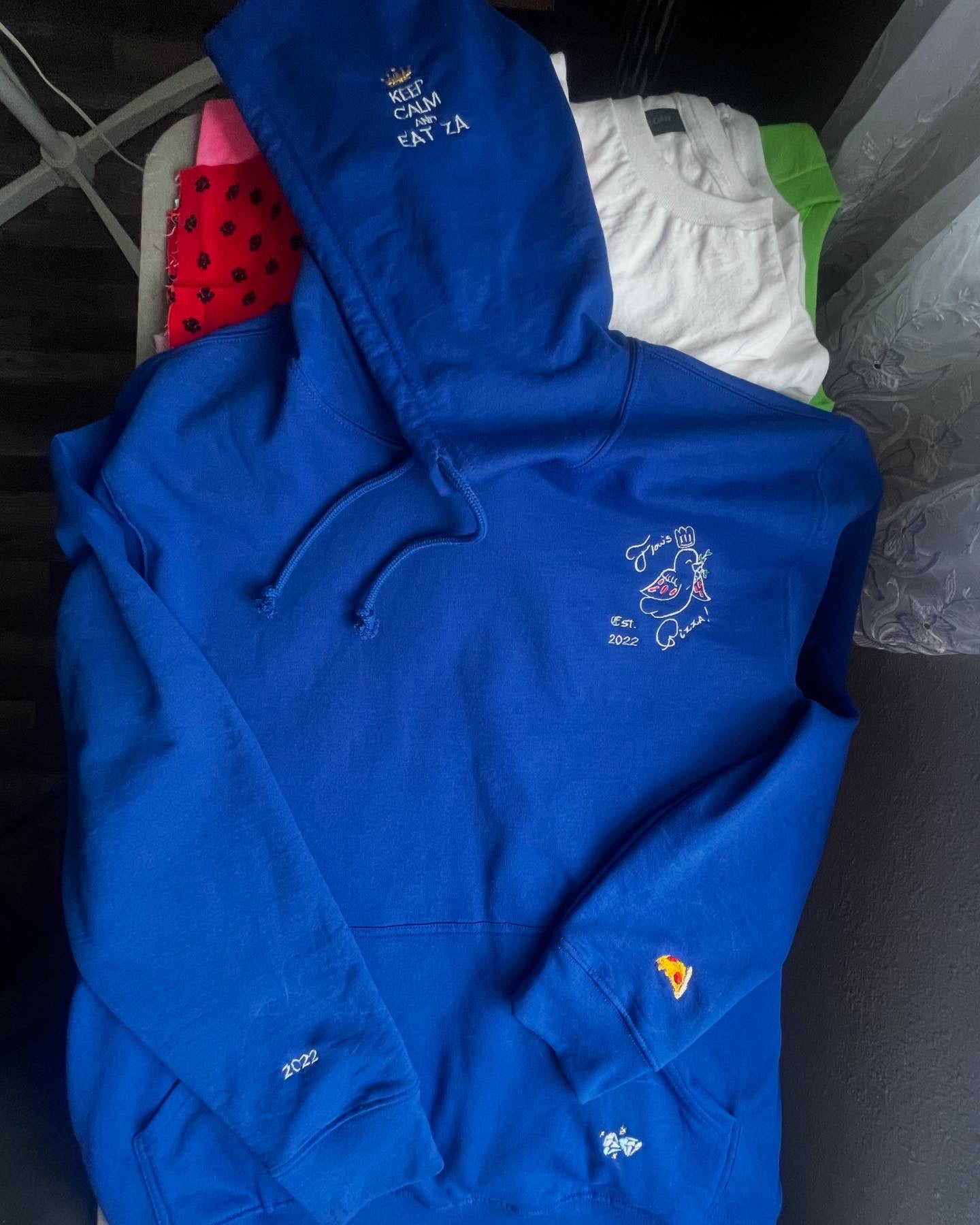 Flows Pizza Blue Hoodie